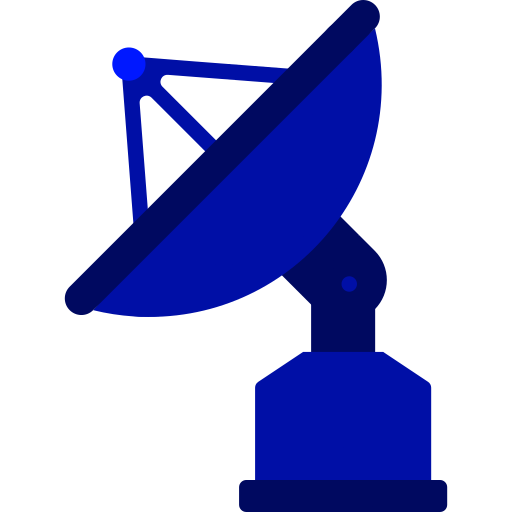 antena de telecomunicaciones color azul