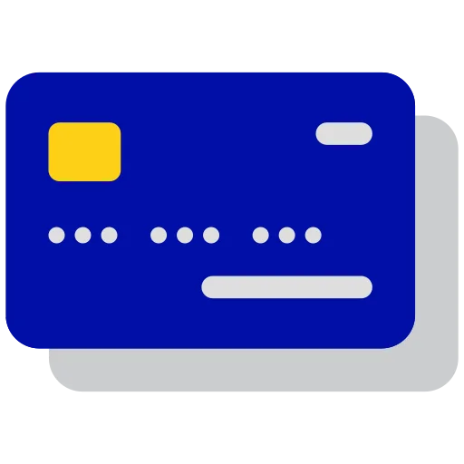 Tarjeta bancaria animada color azul